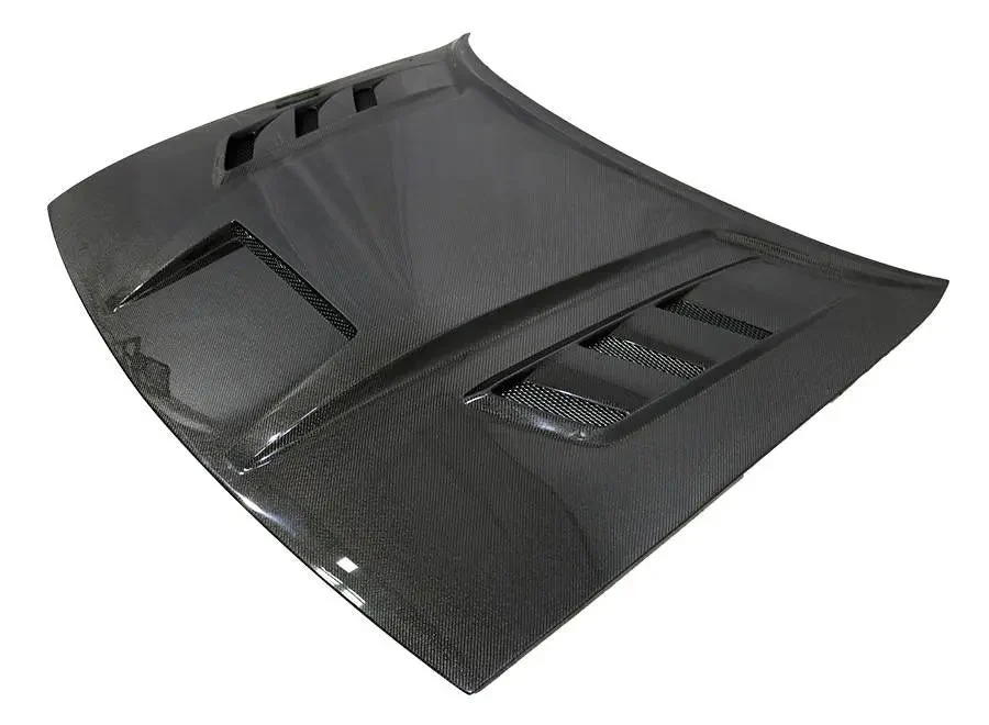 Double Sided Carbon Fiber Hood Terminator Style for Dodge Challenger 2DR 2008-2022