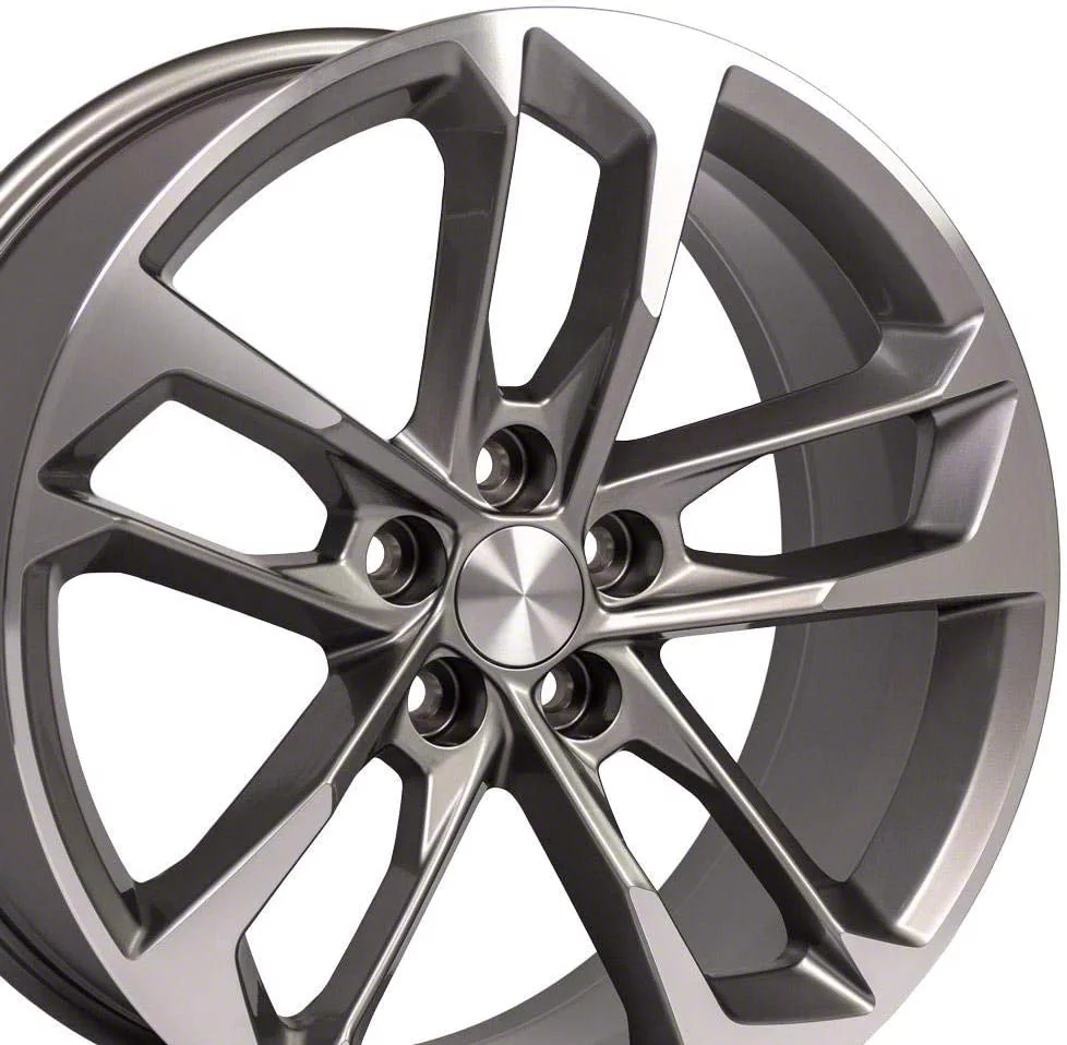 50th Anniversary Style Gunmetal Machined Wheel; 20x8.5; 25mm Offset (10-15 Camaro, Excluding Z/28 & ZL1)