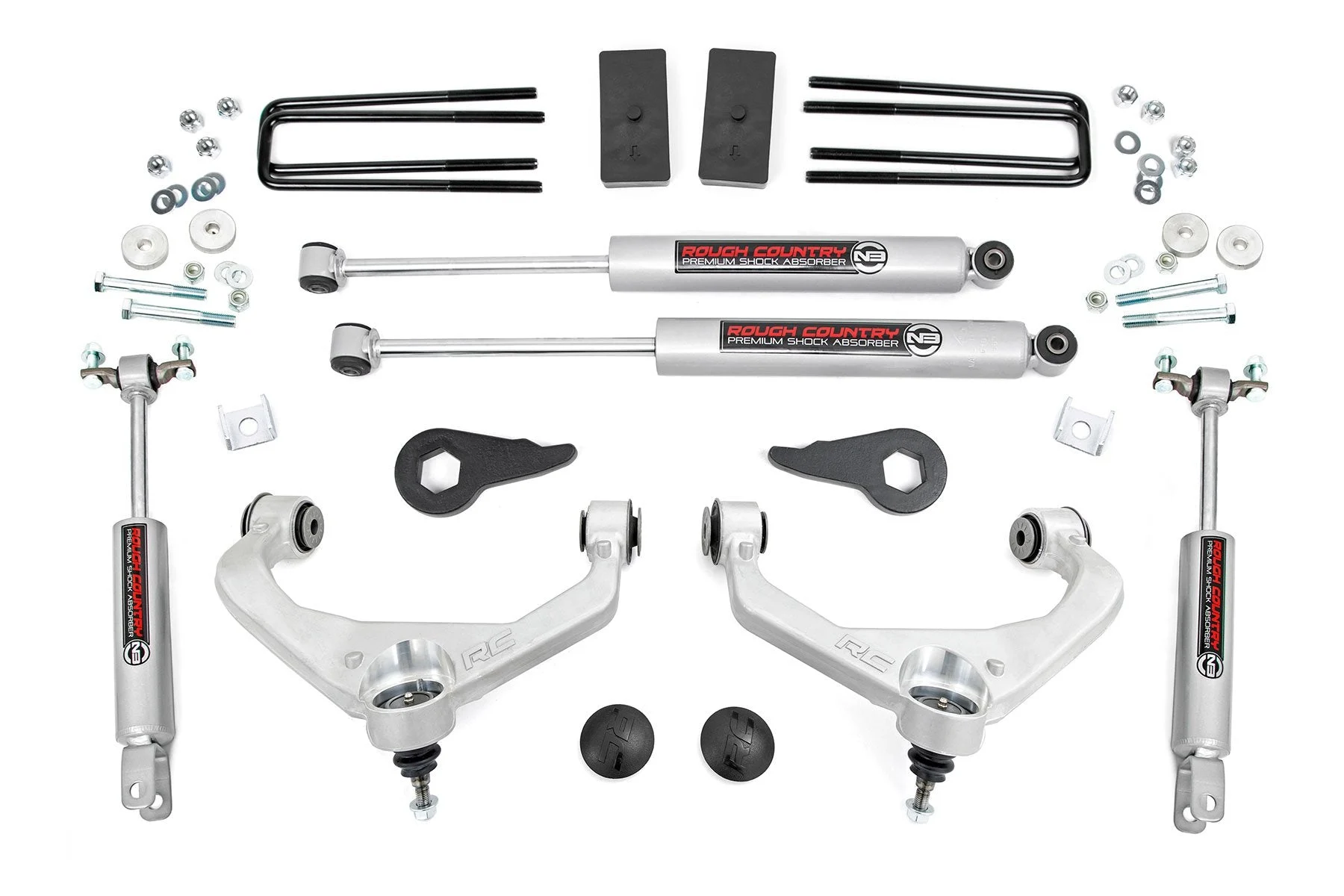 3 Inch Lift Kit | GMC Sierra/ Chevrolet Silverado 2500HD/ 3500HD (w/ Upper Control Arms) 2ED/4WD| 2011-2019 | Rough Country | 95920