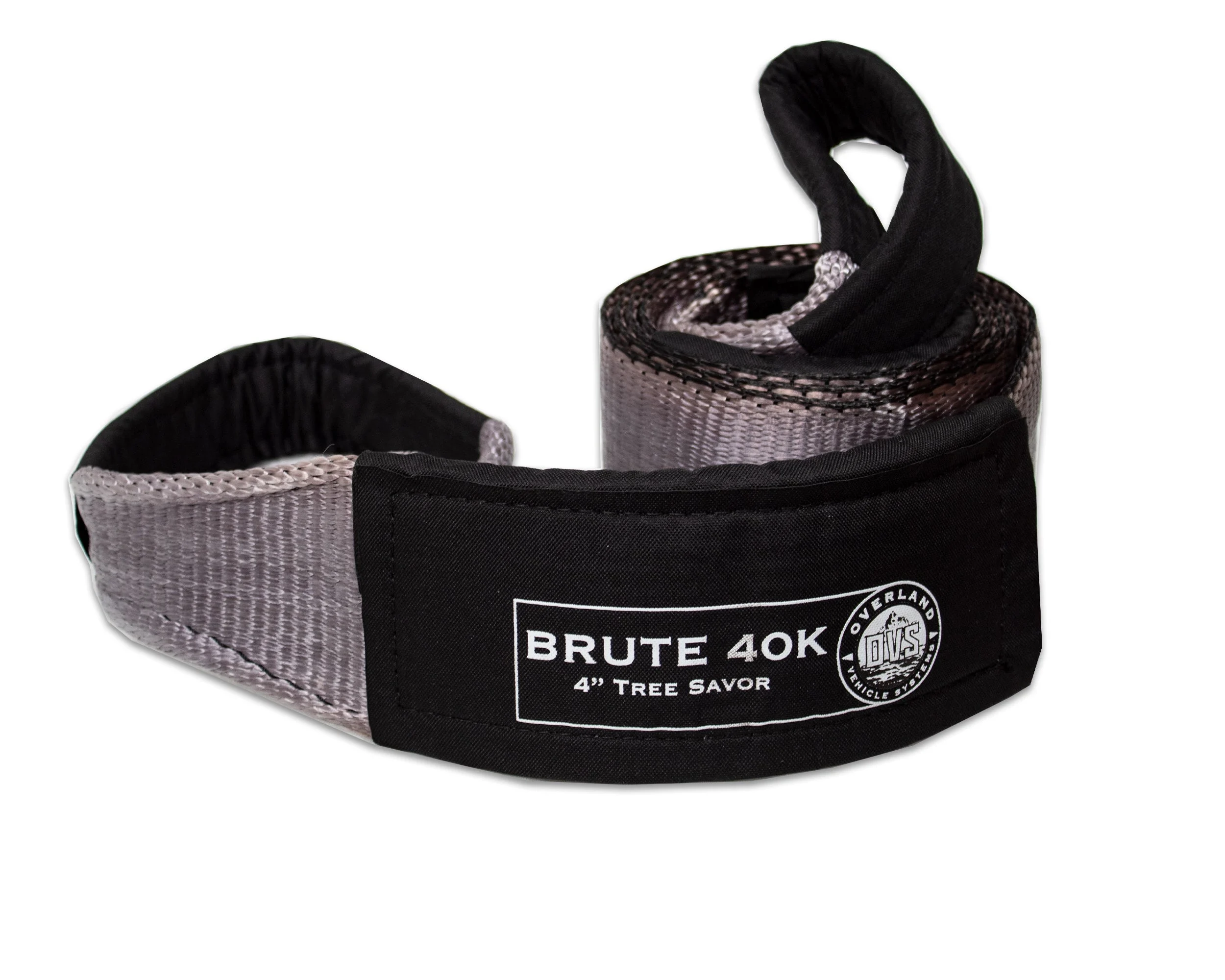 40,000 lb. Tow Strap - 4" x 8' Gray w/Black Ends
