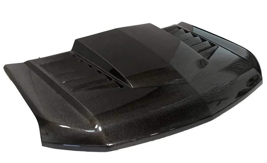 Double Sided Carbon Fiber Hood TMS Style for Chevrolet Silverado 1500 2019-2026