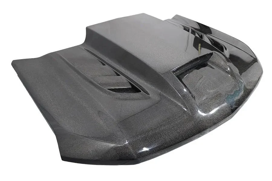 Double Sided Carbon Fiber Hood VTM Style for Chevrolet Silverado 1500 2019-2026