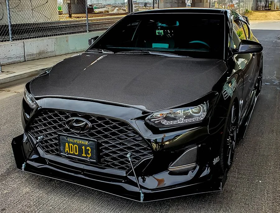 Carbon Fiber Hood OEM Style for Hyundai Veloster 2DR 2019-2021