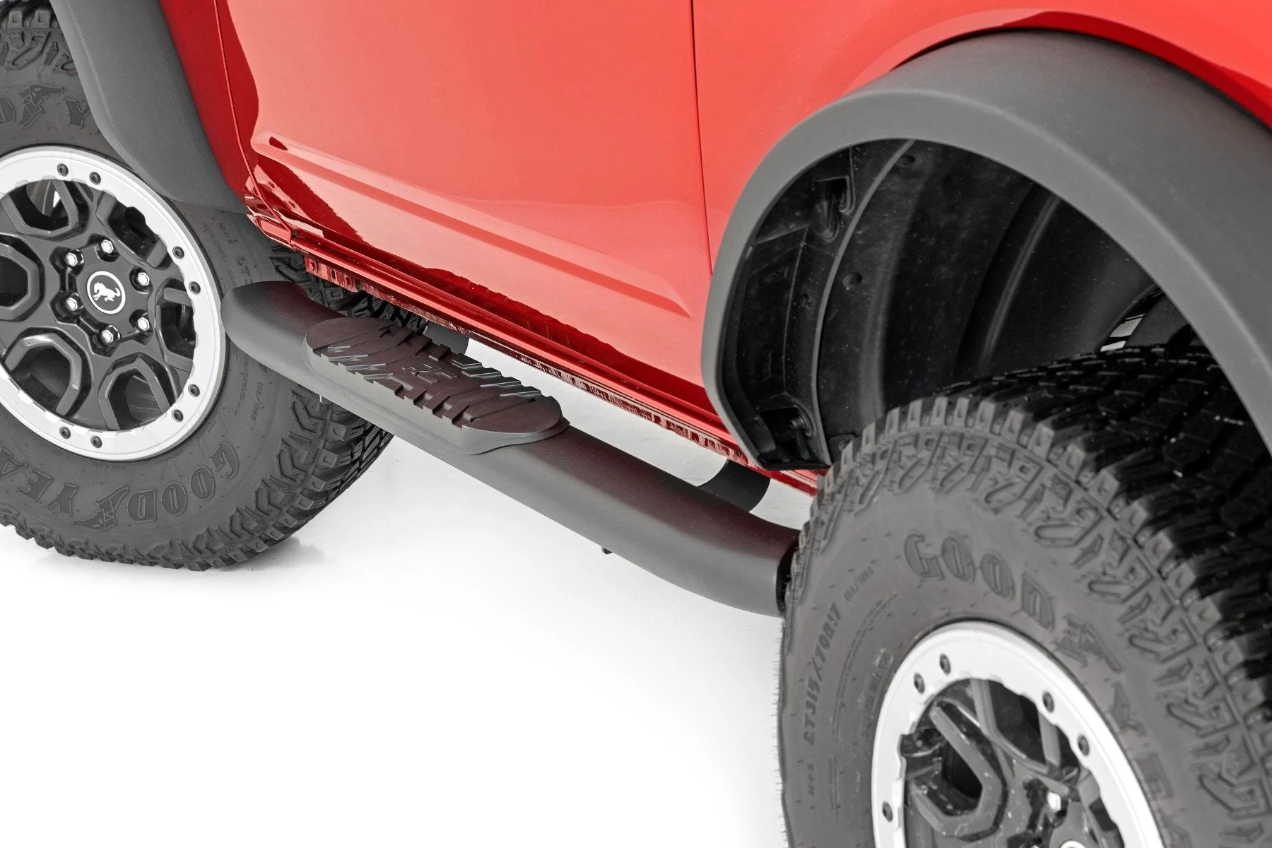 Black Oval Nerf Steps - 2 Door, 2021+ Ford Bronco