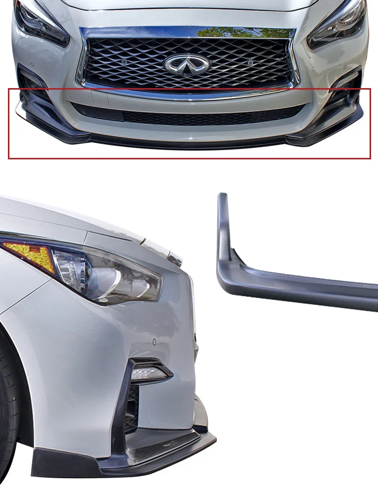 2018-2021 Infiniti Q50 - STILLEN Front Splitter - Sport - [Unpainted] - KB11240UF
