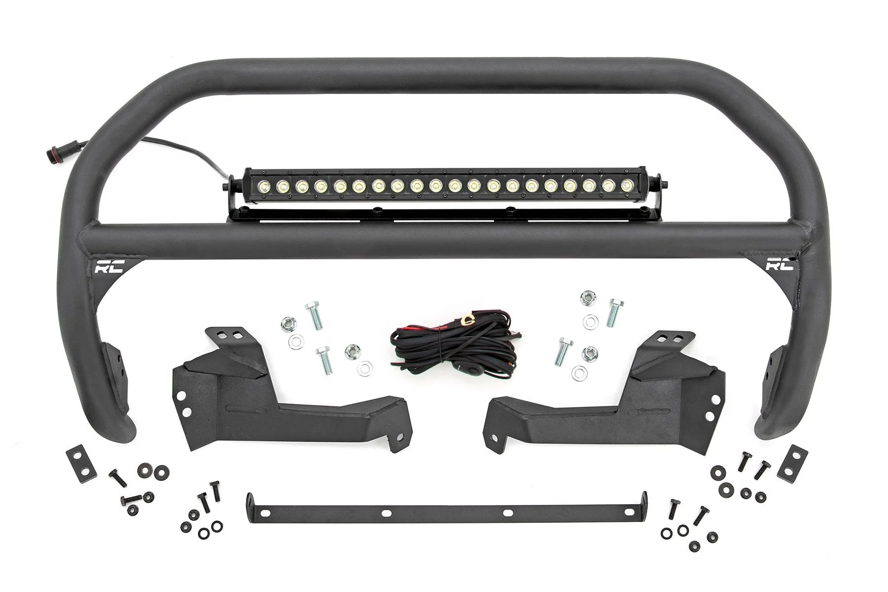 Nudge Bar w/20" Black Single Row LED Bar, 2021+ Ford Bronco Sport