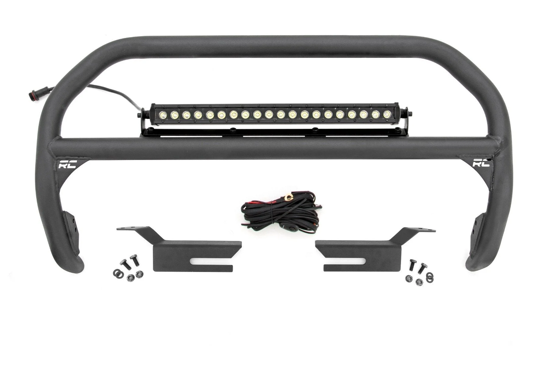 Nudge Bar w/20" Black Single Row LED Bar, 2021+ Ford Bronco