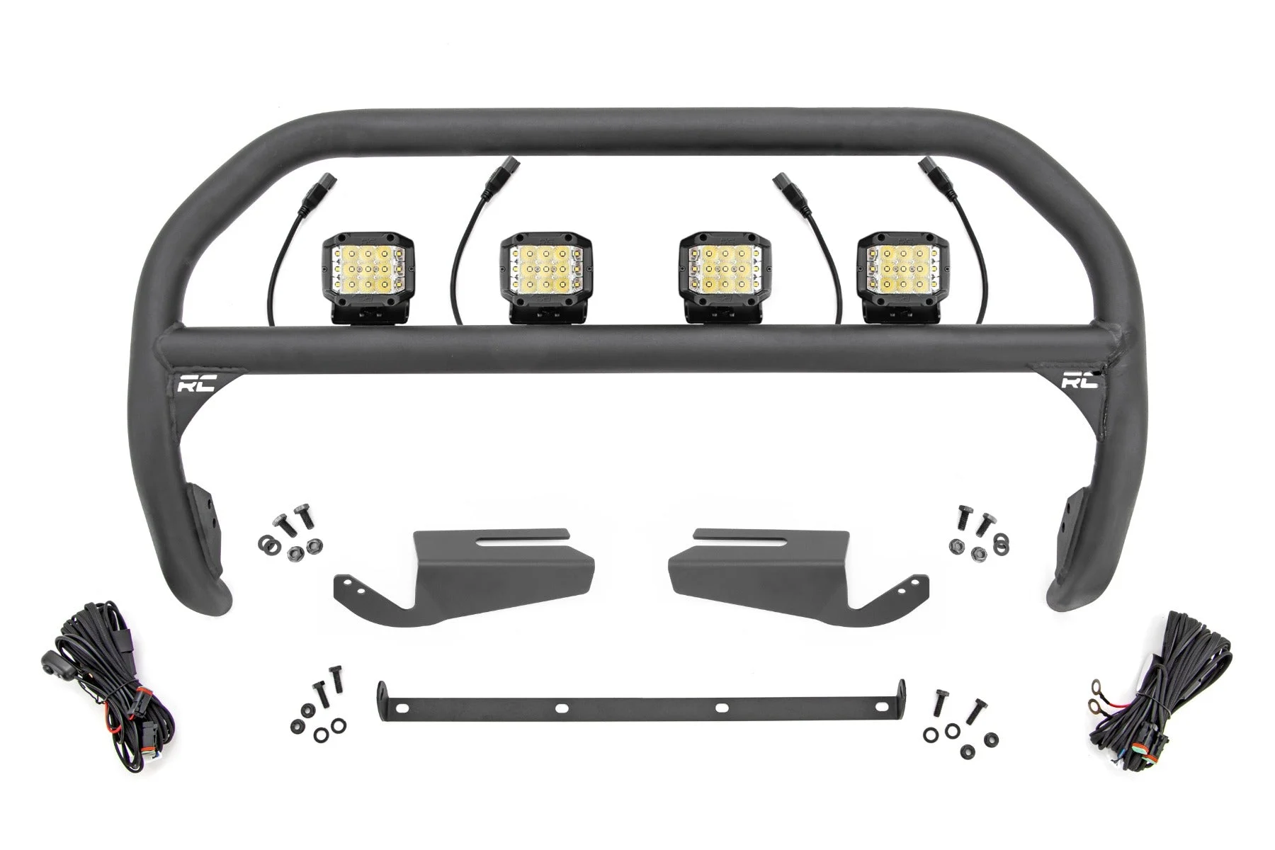 Nudge Bar w/Quad 3" OSRAM Wide LED for OE Modular Bumper, 2021+ Ford Bronco