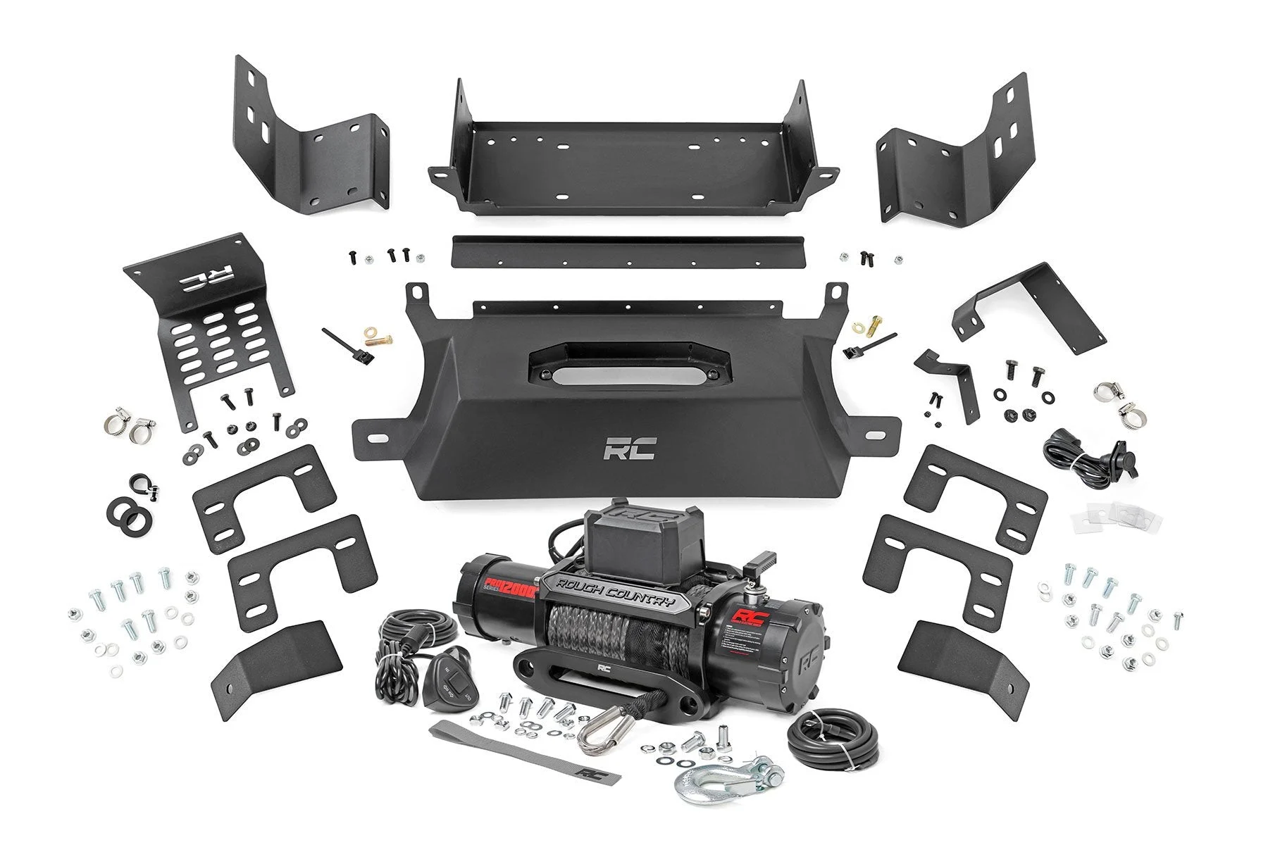 Hidden Winch Mount w/12000s Winch, 2021+ Ford Bronco