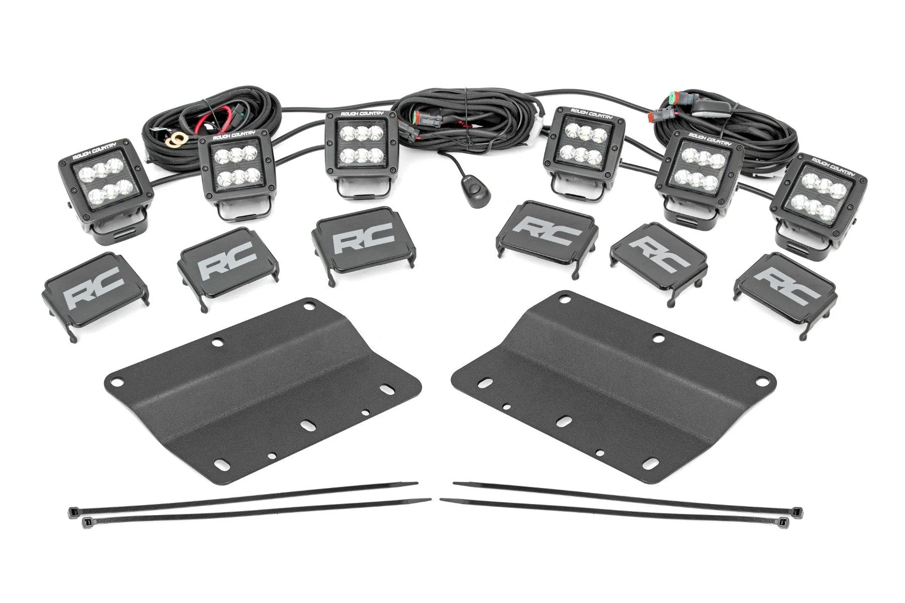 Triple LED Fog Light Kit, Spot/Flood, 2021+ Ford Bronco