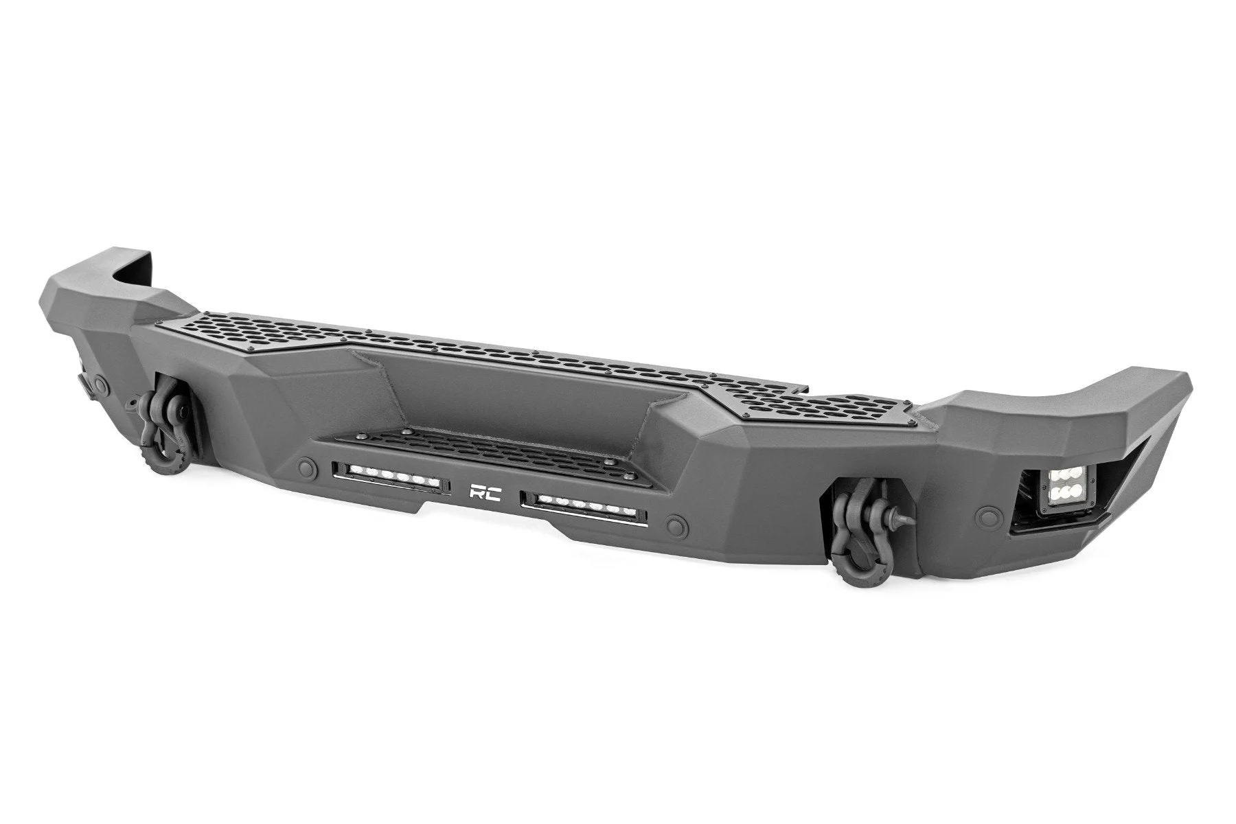 Rear Bumper w/6" Slim LED & Black Flood Cubes, 2021+ Ford Bronco