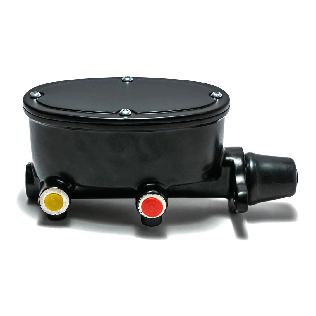 Black Billet Master Cylinder for Four-wheel Disc Brakes, 1.25 inch Bore