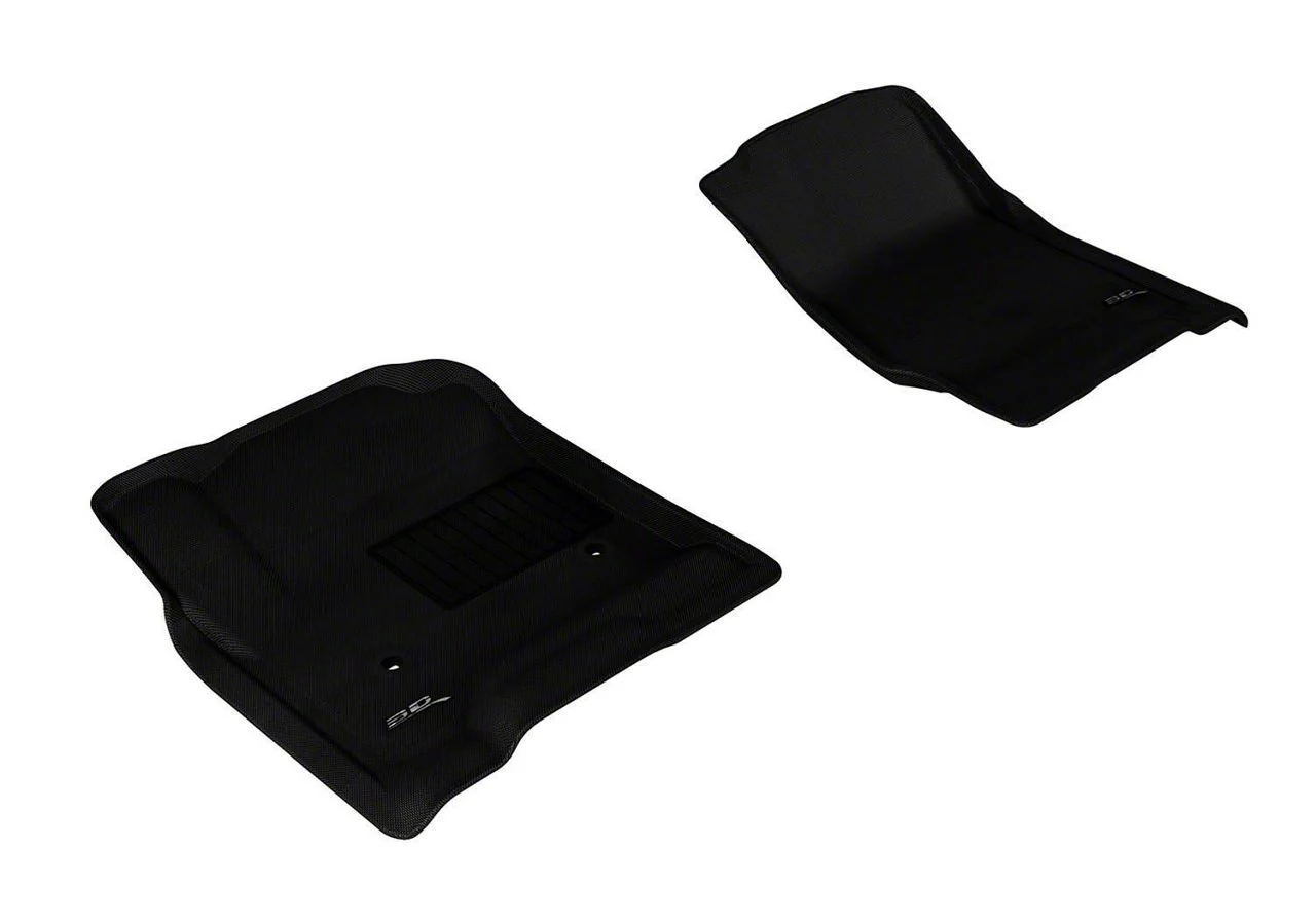 3D MAXpider KAGU Series All-Weather Custom Fit Front Floor Liners; Black (15-19 Silverado 2500 HD Double Cab, Crew Cab)