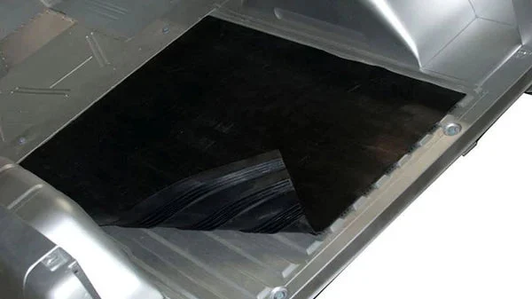 Black Rubber Rear Floor Undermat - OE Style-BLEM AA