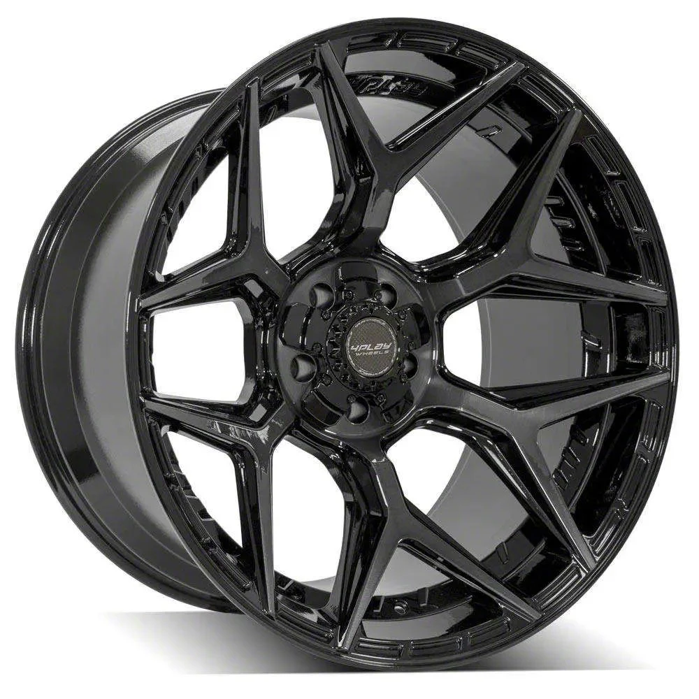 4Play 4P06 Brushed Black 5-Lug Wheel; 20x10; -18mm Offset (02-08 RAM 1500, Excluding Mega Cab)