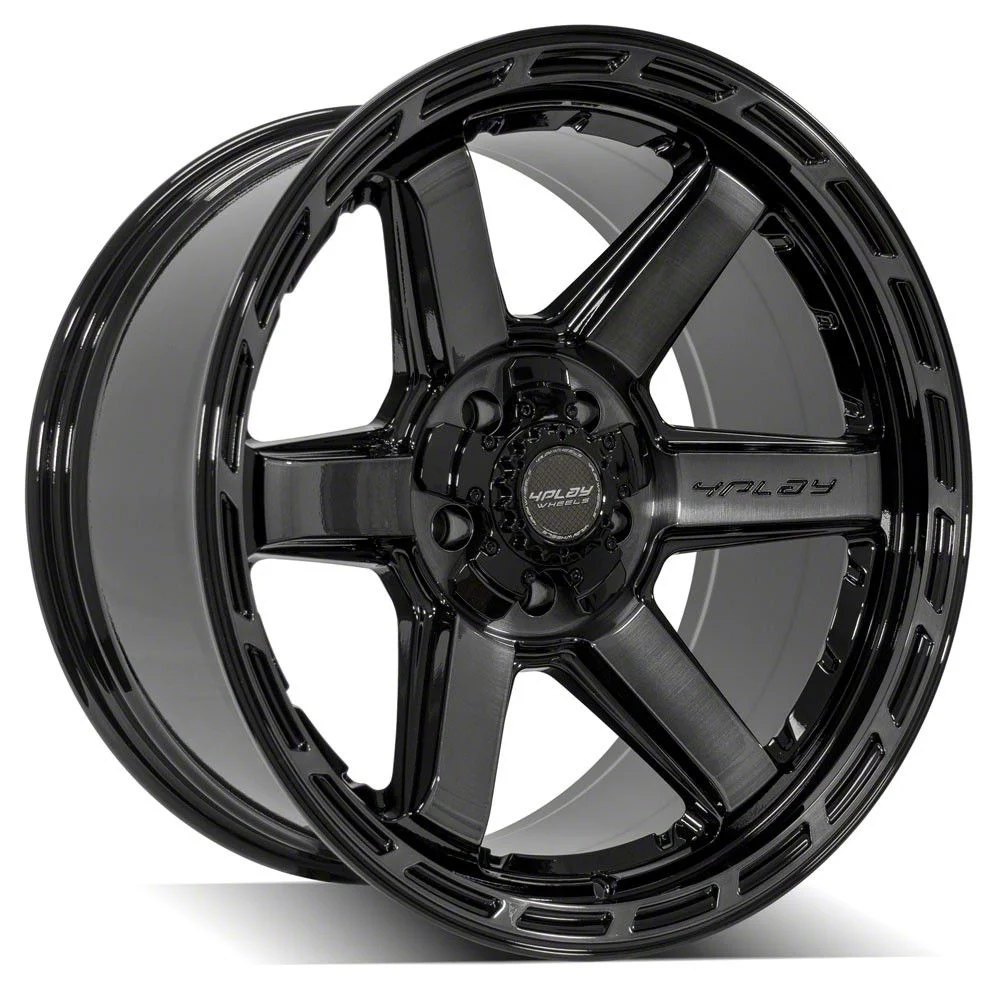4Play 4P63 Brushed Black 5-Lug Wheel; 20x10; -18mm Offset (02-08 RAM 1500, Excluding Mega Cab)