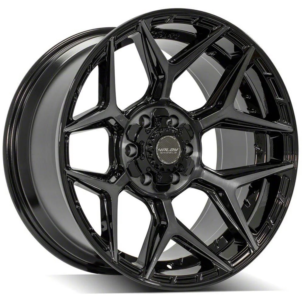 4Play 4P06 Brushed Black 6-Lug Wheel; 20x10; -18mm Offset (07-13 Sierra 1500)