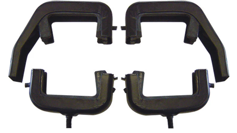 Radiator Mounting Brackets, Black, 3-Core V8