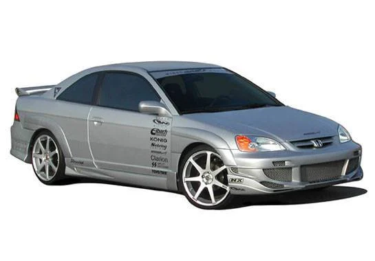 2001-2003 Honda Civic 2 Door Avenger 4Pc Kit W/ Extreme 7Pc Fender Flare