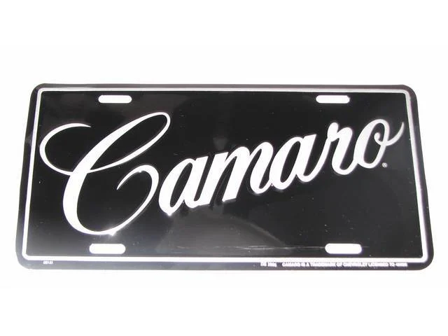Camaro Script License Plate