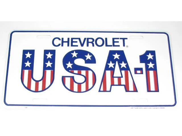 License Plate, *CHEVROLET USA-1* Stars and Stripes