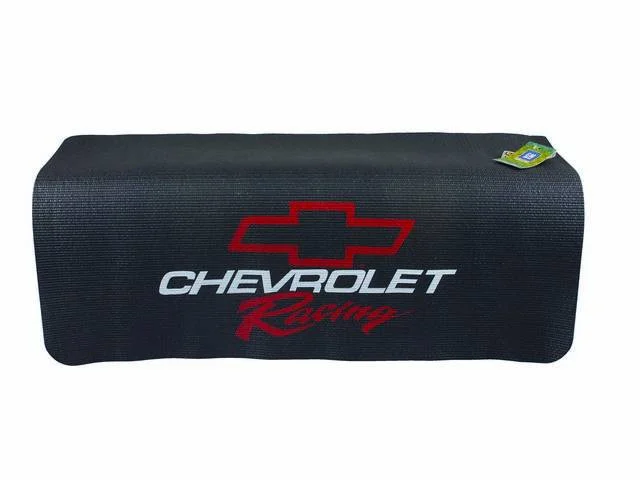 Fender Gripper Fender Cover, Black w/ red *Bowtie*, *Chevrolet* in white block lettering and *Racing* in red script