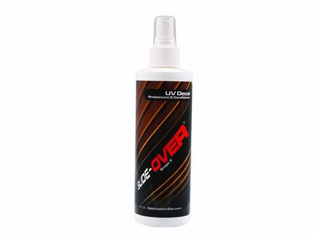 Decal / Stripe Protectant and Conditioner, Slide Over, Protects vinyl decals and stripes, 8 Ounce Spray bottle