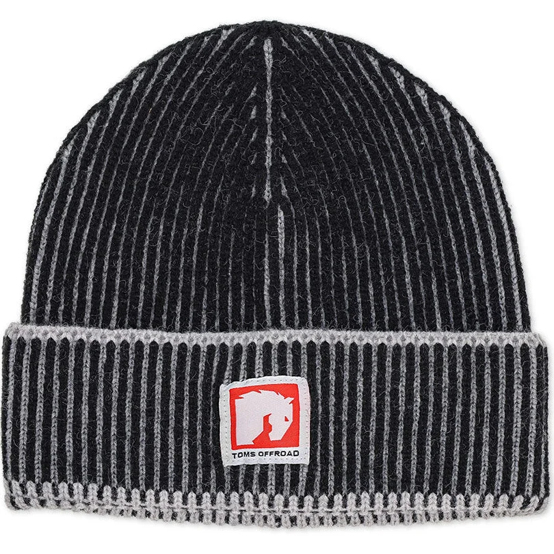 TOMS OFFROAD Logo Beanie - Black/Gray - One Size Fits All