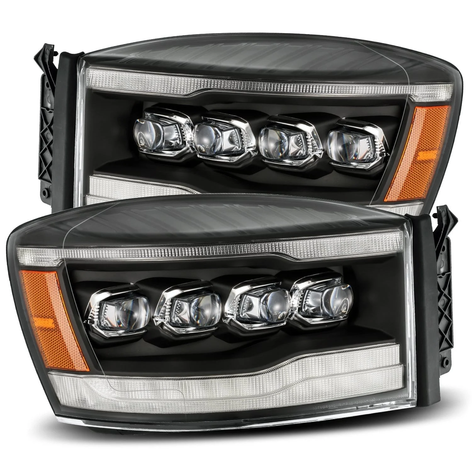 2006-2008 Dodge Ram NOVA-Series LED Projector Headlights Black Alpha-Rex 880536