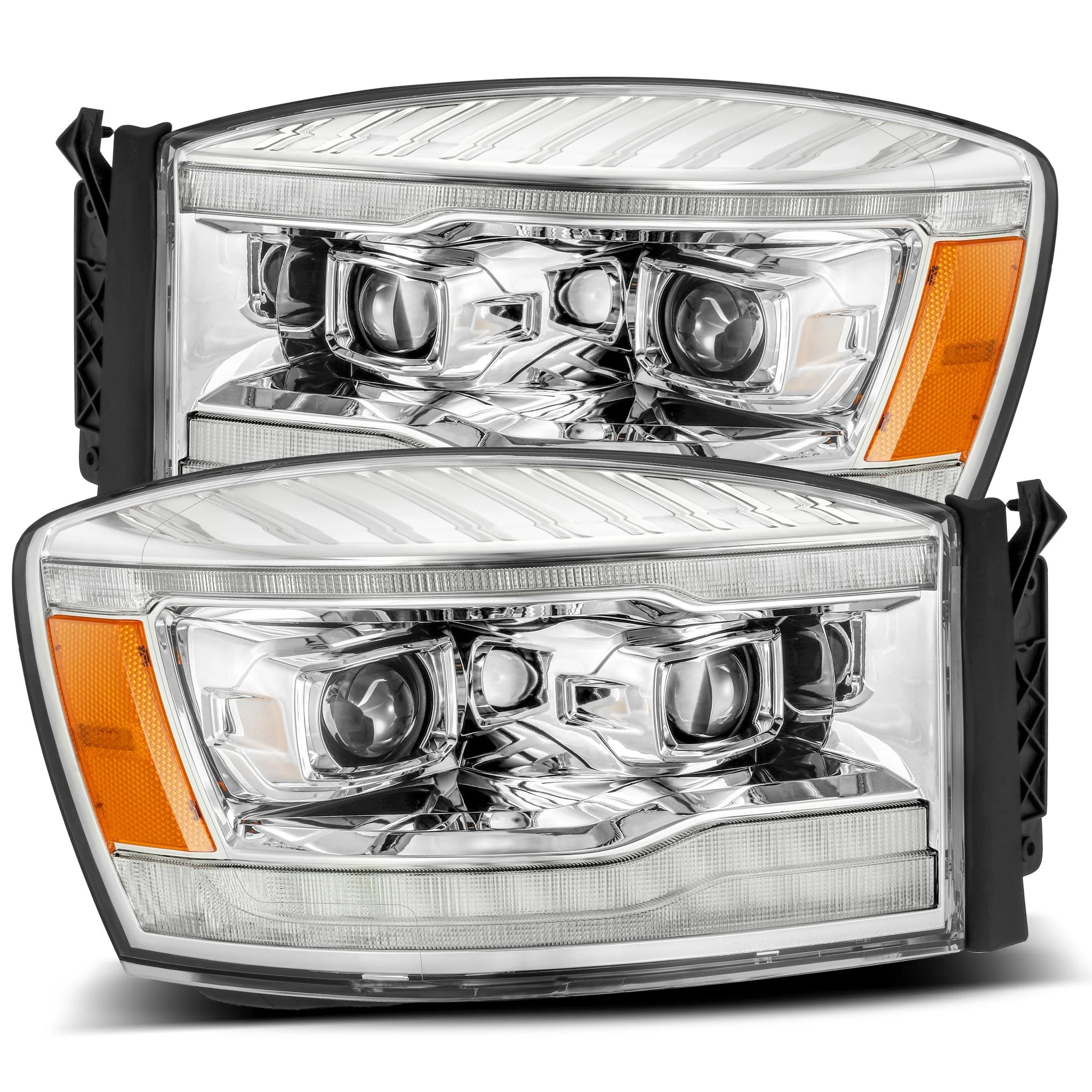 2006-2008 Dodge Ram LUXX-Series LED Projector Headlights Chrome Alpha-Rex 880534