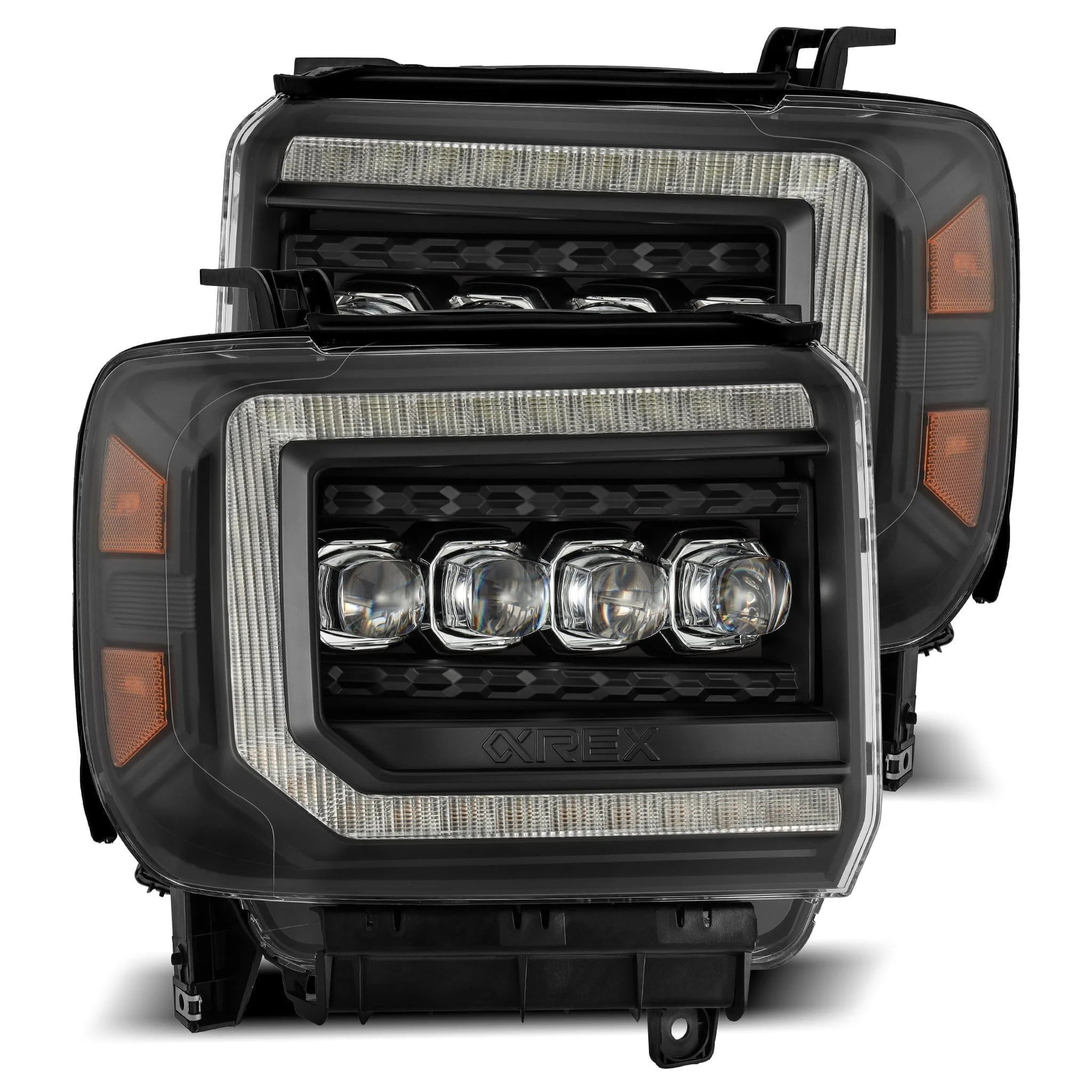 2014-2018 GMC Sierra NOVA-Series LED Projector Headlights Black Alpha-Rex 880617