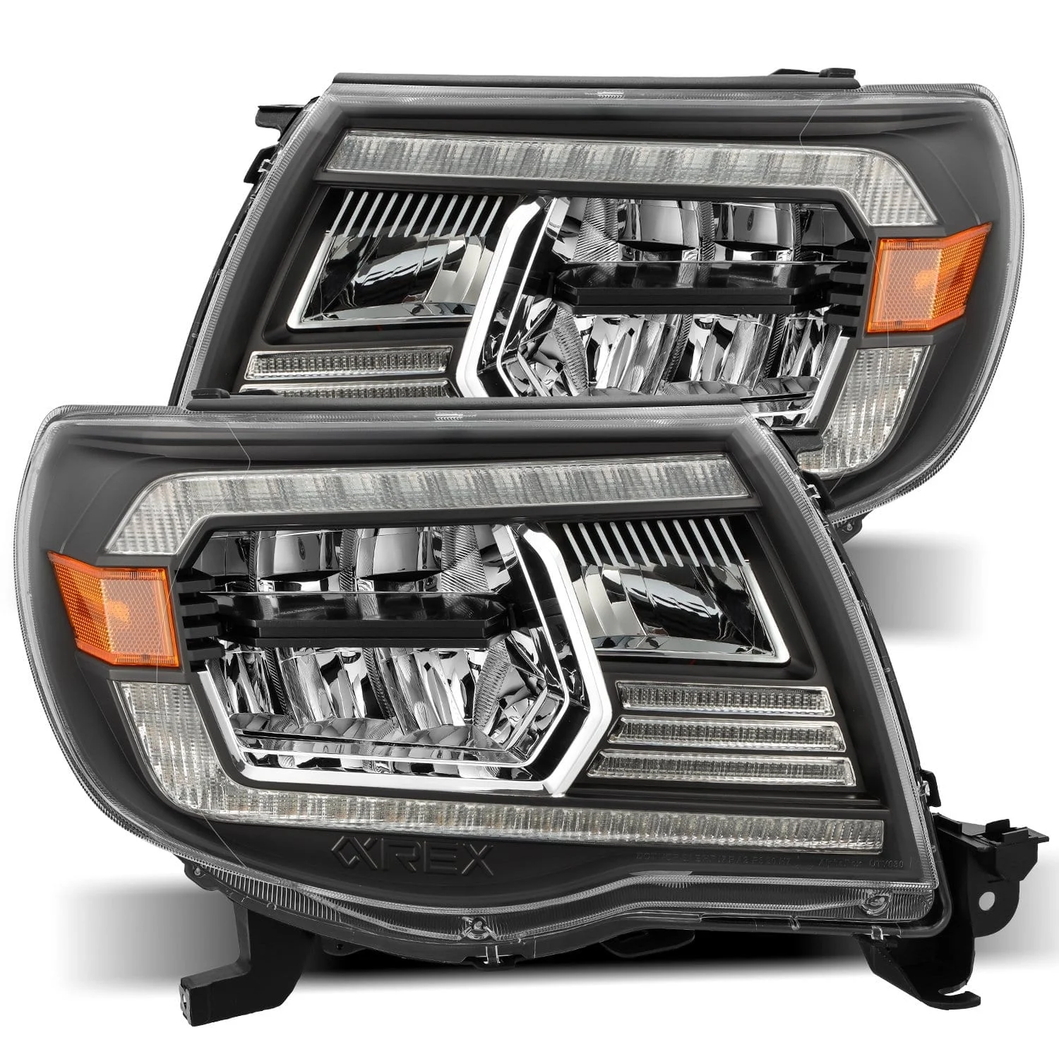 2005-2011 Toyota Tacoma LUXX-Series LED Crystal Headlights Black Alpha-Rex 880735
