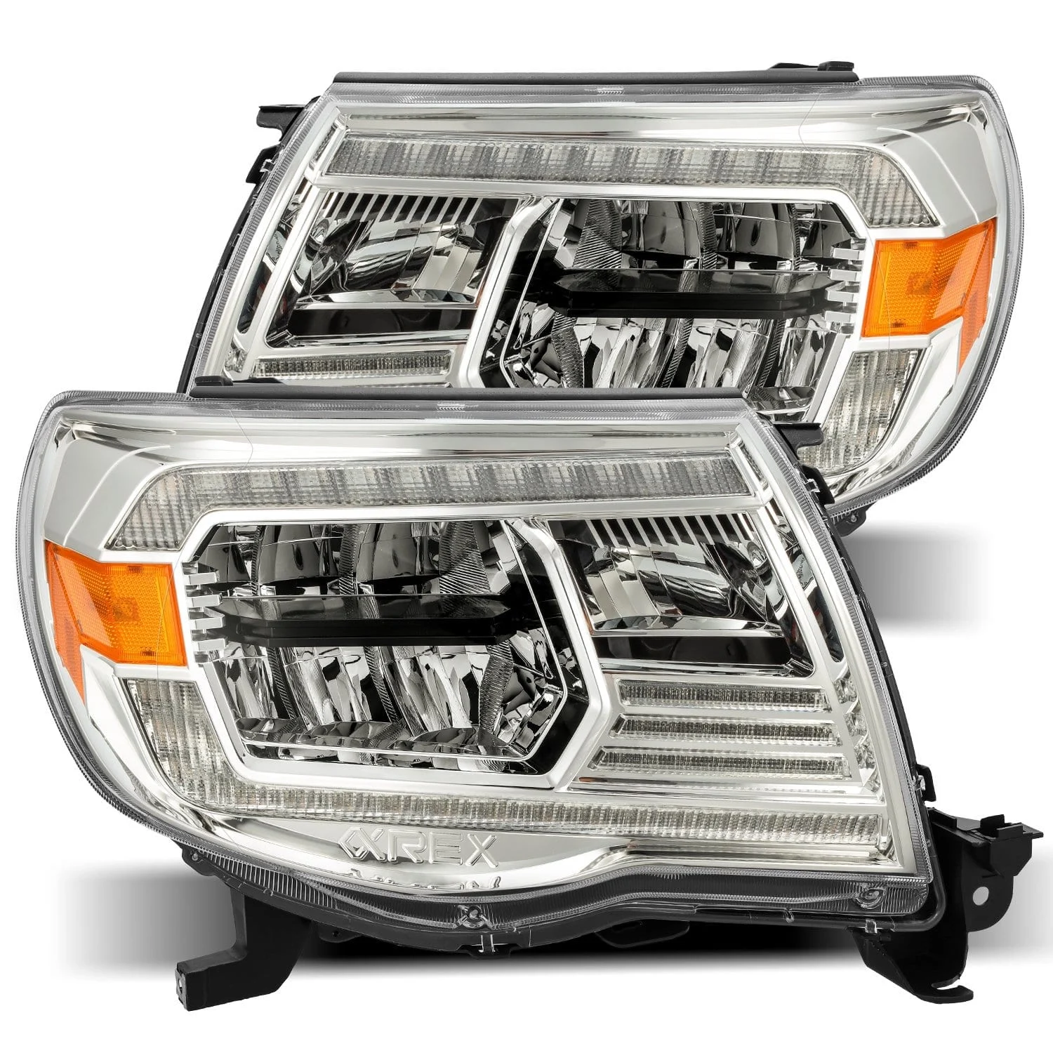 2005-2011 Toyota Tacoma LUXX-Series LED Crystal Headlights Chrome Alpha-Rex 880734