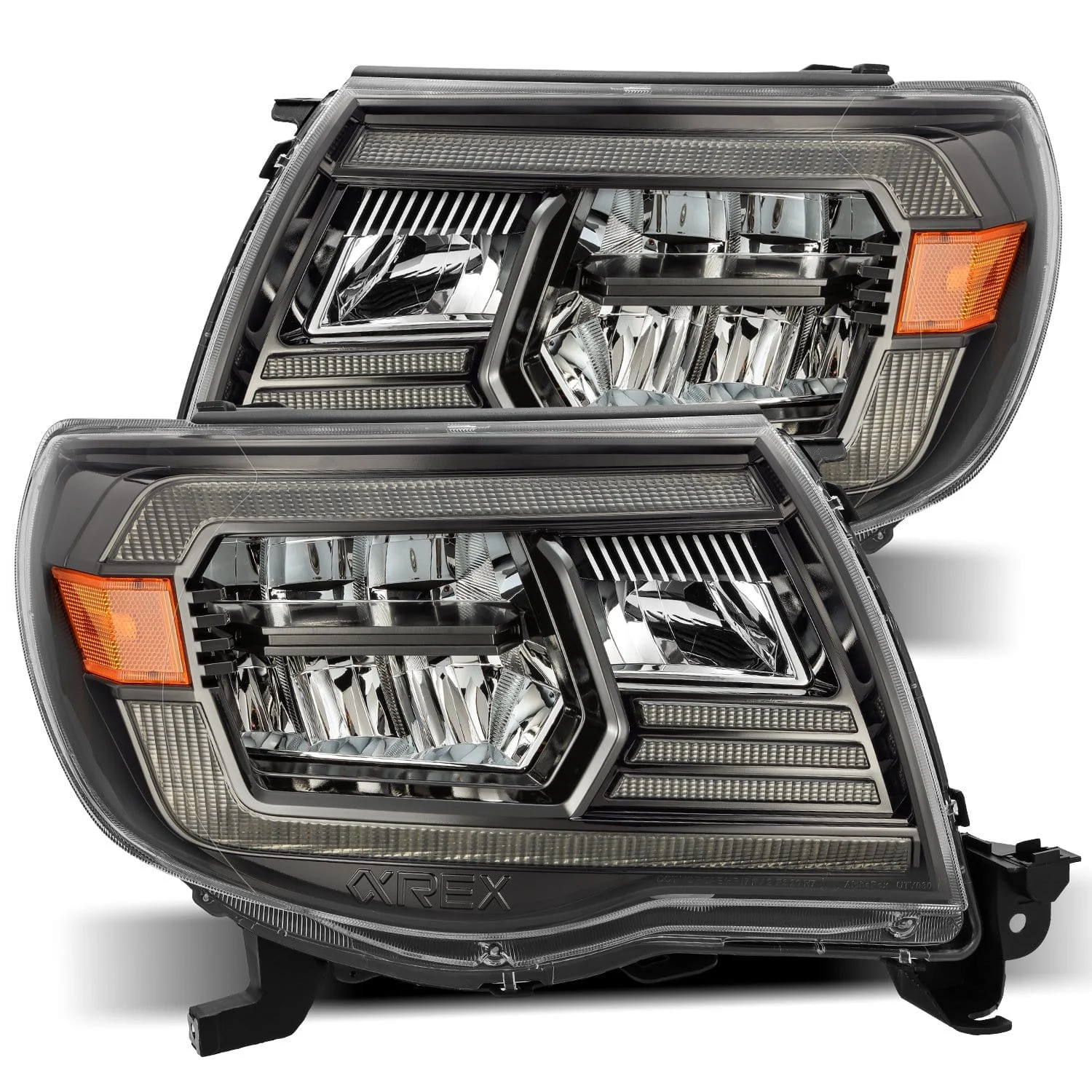 2005-2011 Toyota Tacoma LUXX-Series LED Crystal Headlights Alpha-Black Alpha-Rex 880733