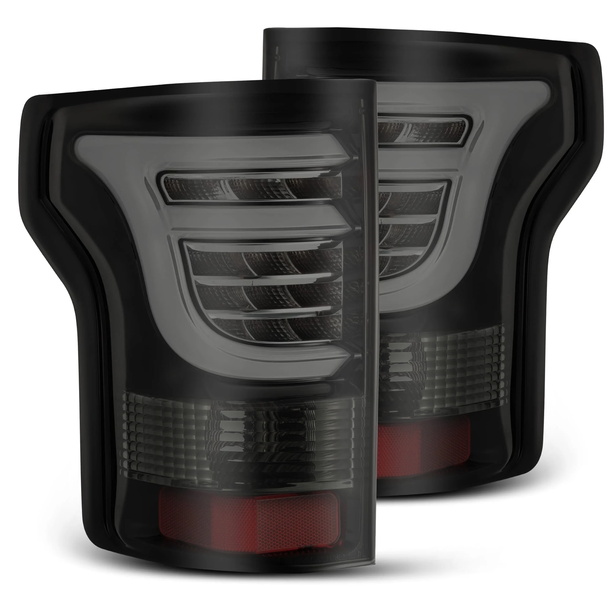 2015-2020 Ford F150 PRO-Series LED Tail Lights Jet Black Alpha-Rex 652010