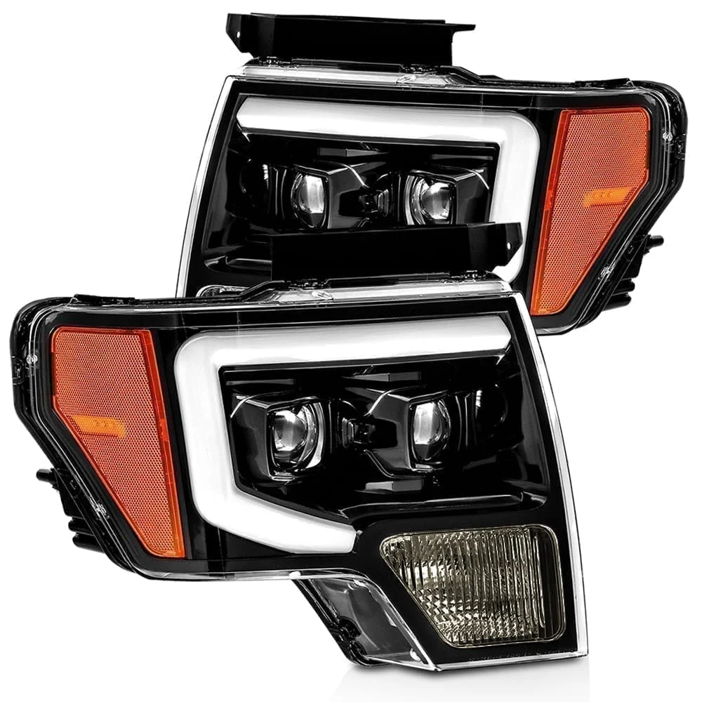 10-12 Ford Mustang LUXX-Series LED Projector Headlights Chrome Alpha-Rex 880117