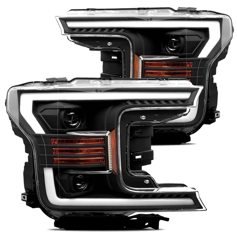 2018-2020 Ford F150 LUXX-Series LED Projector Headlights Black Alpha-Rex 880176