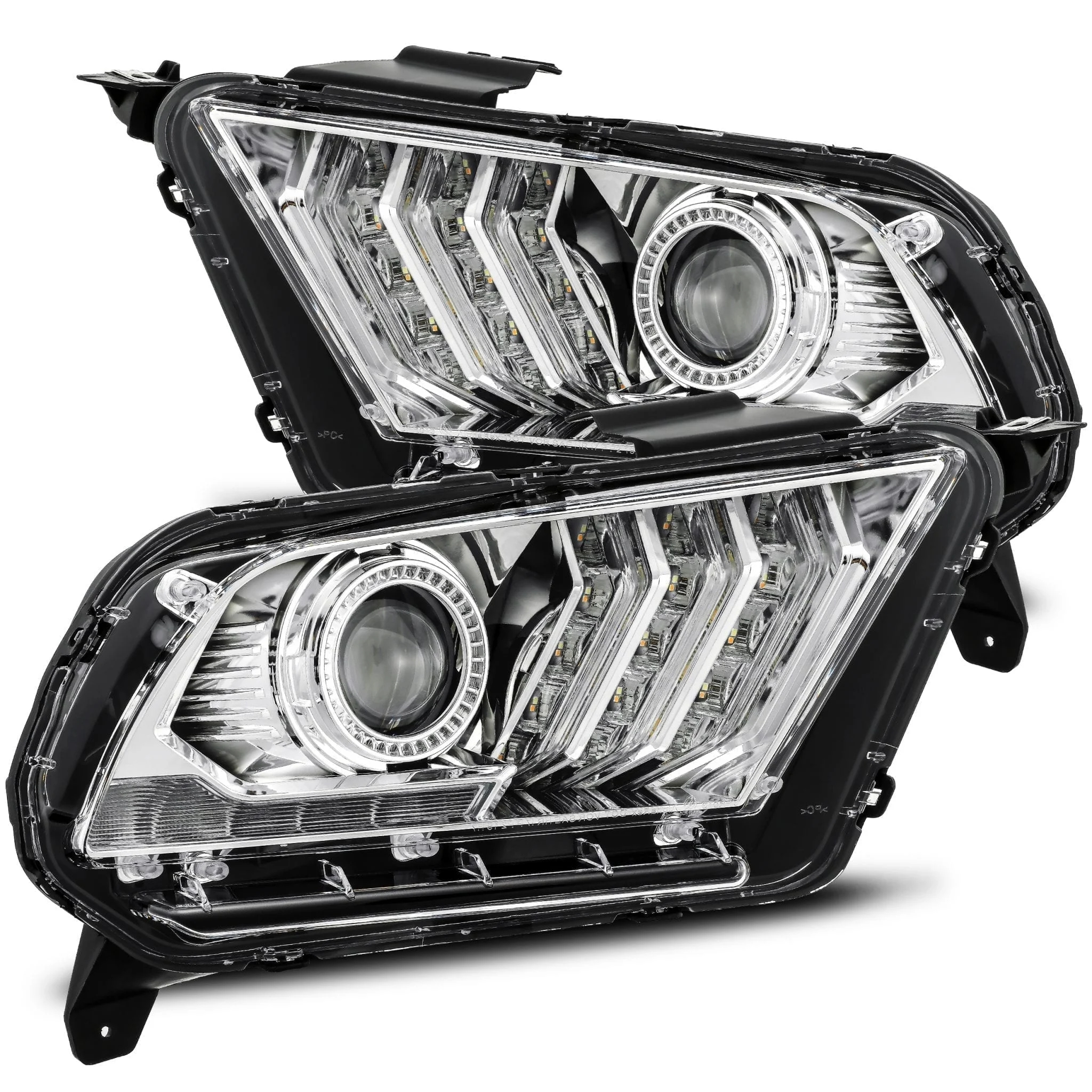 2007-2013 Chevrolet Silverado LUXX-Series LED Projector Headlights Jet Black Alpha-Rex 880223