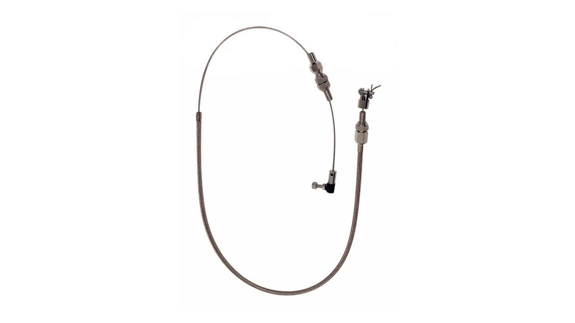 Stainless Steel Braided Throttle Cable Housing, 24-inch, Carbureted Engines