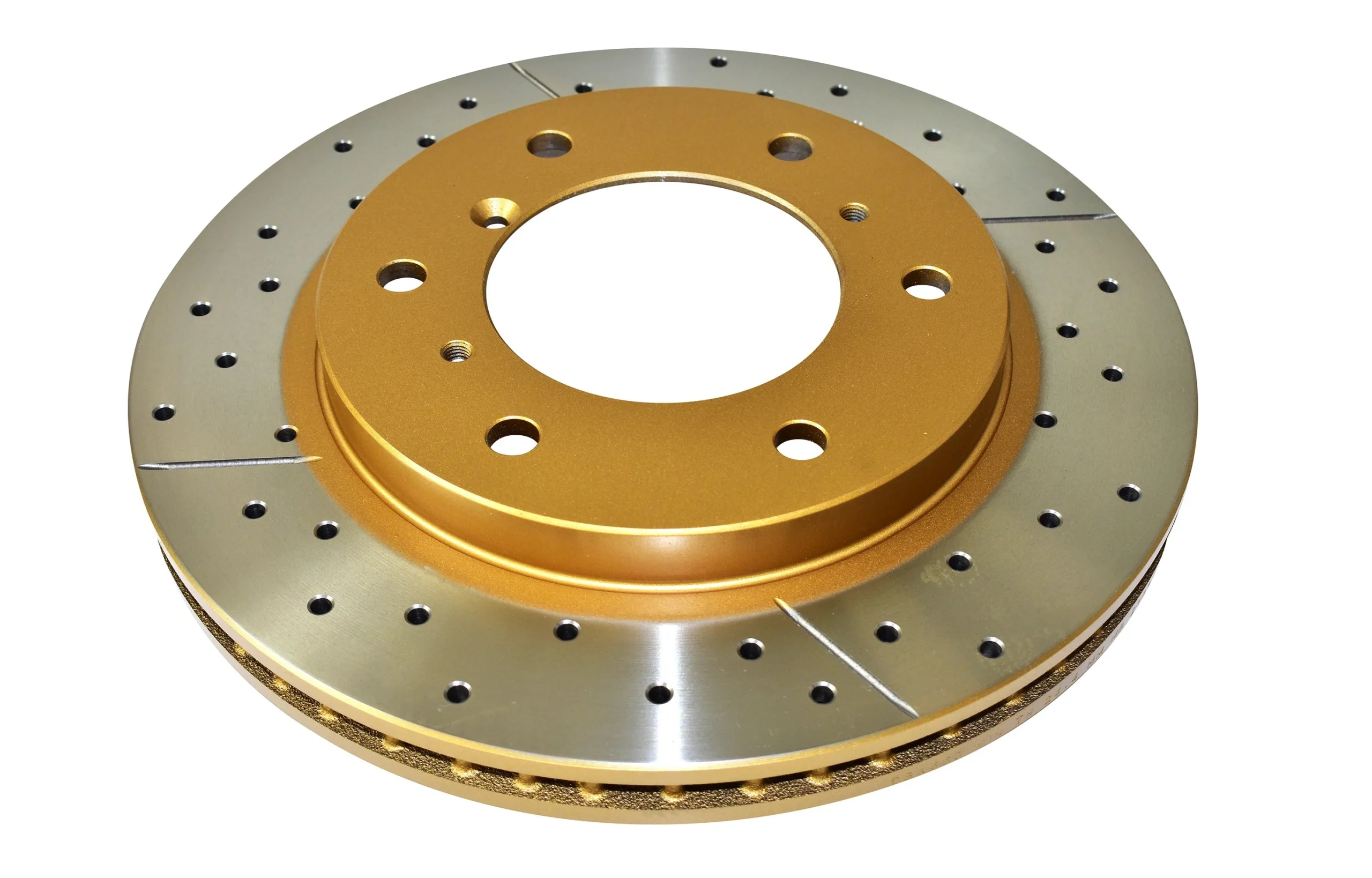 2000-2006 Mitsubishi Montero | DBA Street Series Gold Cross-Drilled/Slotted Brake Rotor [Front] | DBA660X