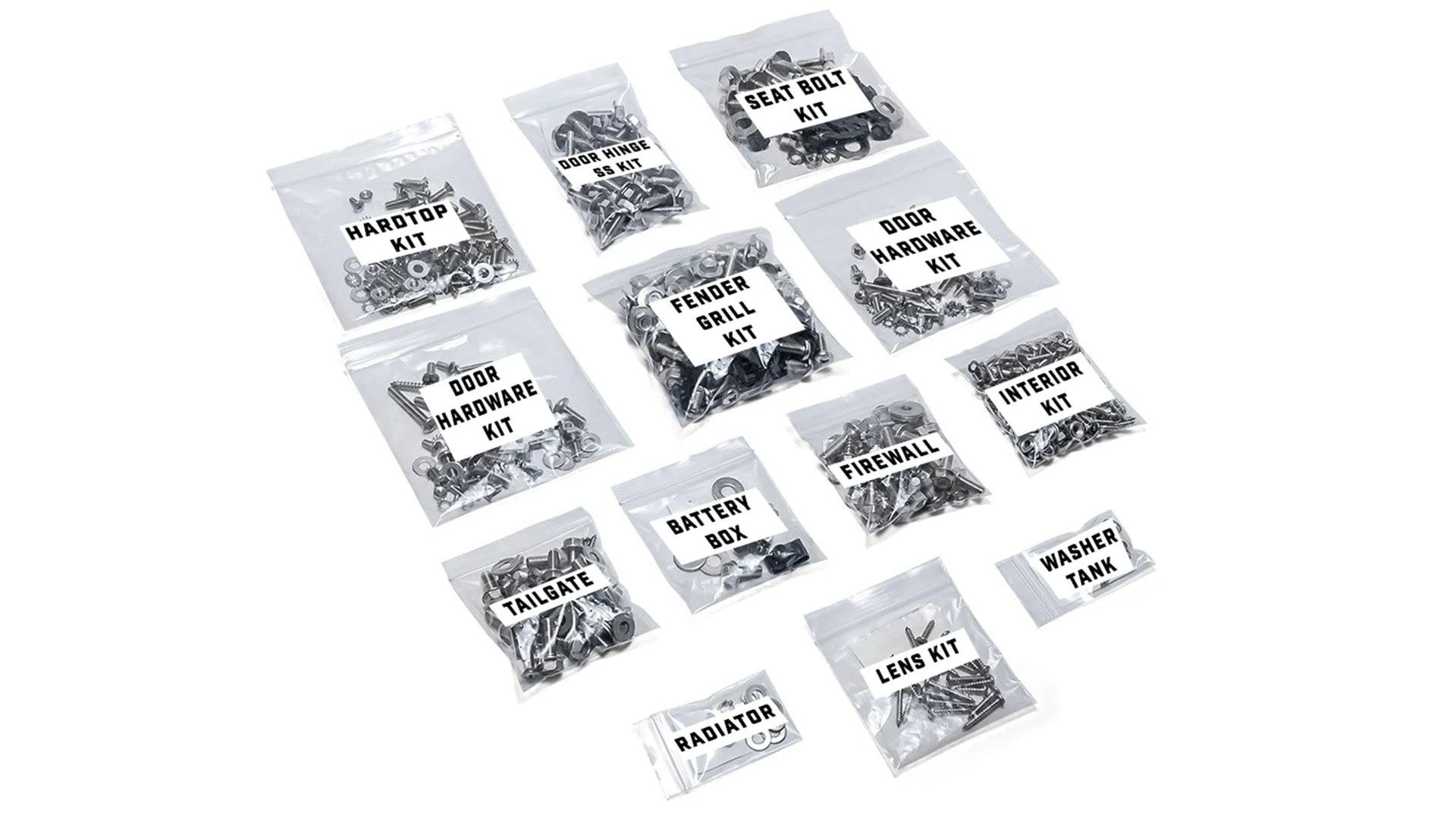 Bronco Stainless Steel Bolt & Screw Kit, with Hardtop