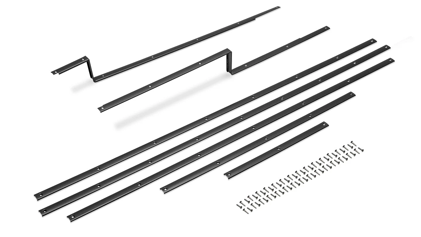 Black Carpet Hold Down Strips w/Tailgate Strips