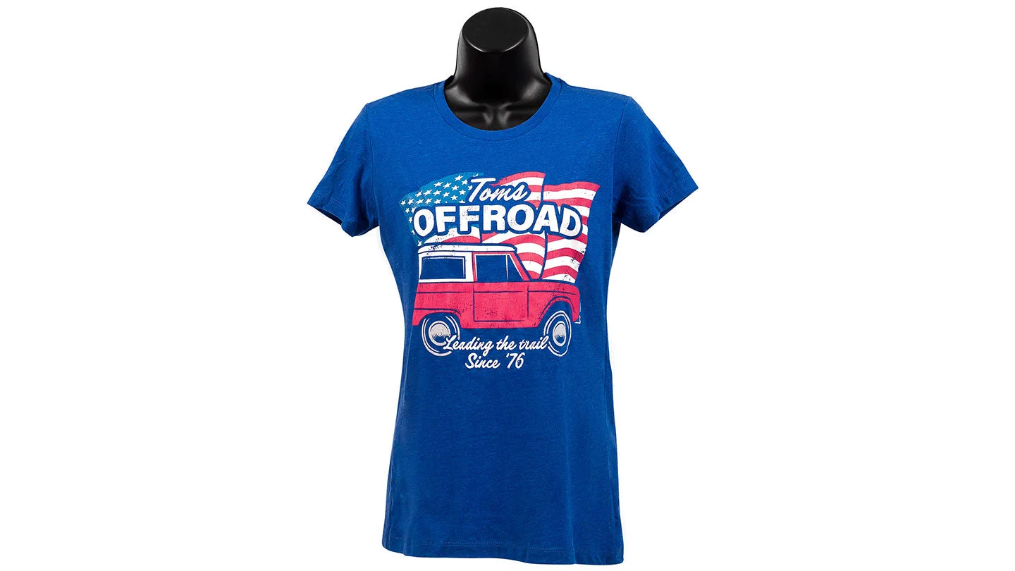 TOMS OFFROAD Ladies T-Shirt, Patriotic, Royal