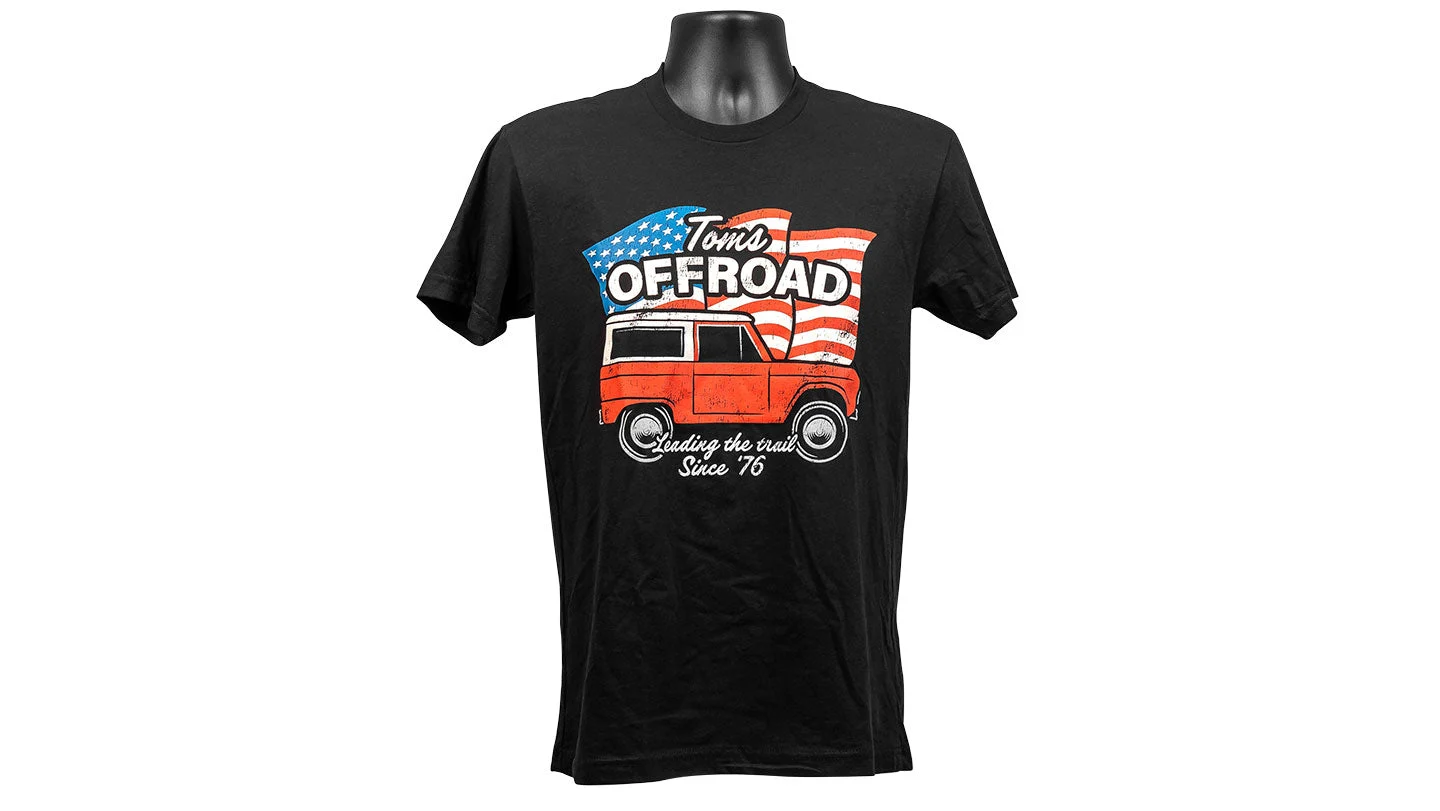 TOMS OFFROAD T-Shirt, Patriotic, Black