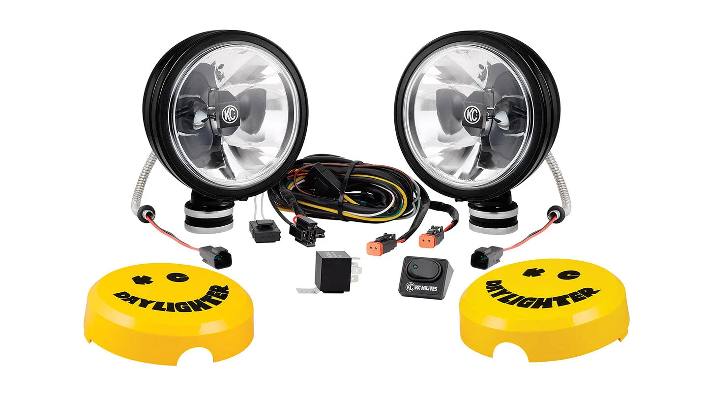 KC Hilites 651 LED Gravity Daylighters, Black w/Spot Beam
