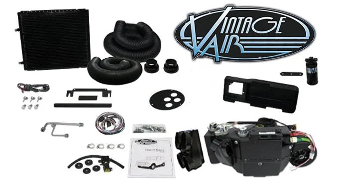 Vintage Air Gen 5 A/C Kit w/4 Vent Plenum & Moveable Vents - AC/Heat/Defrost, No Compressor w/ Universal Hoses, Builder Series, In-Dash Vents