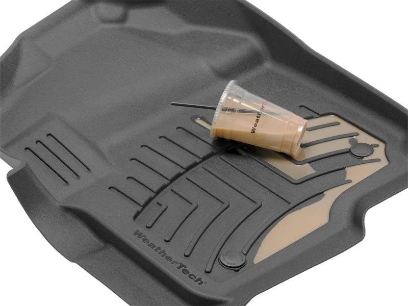 WeatherTech 2019+ Chevrolet Silverado 1500 Crew Cab Front Floorliner HP - Black