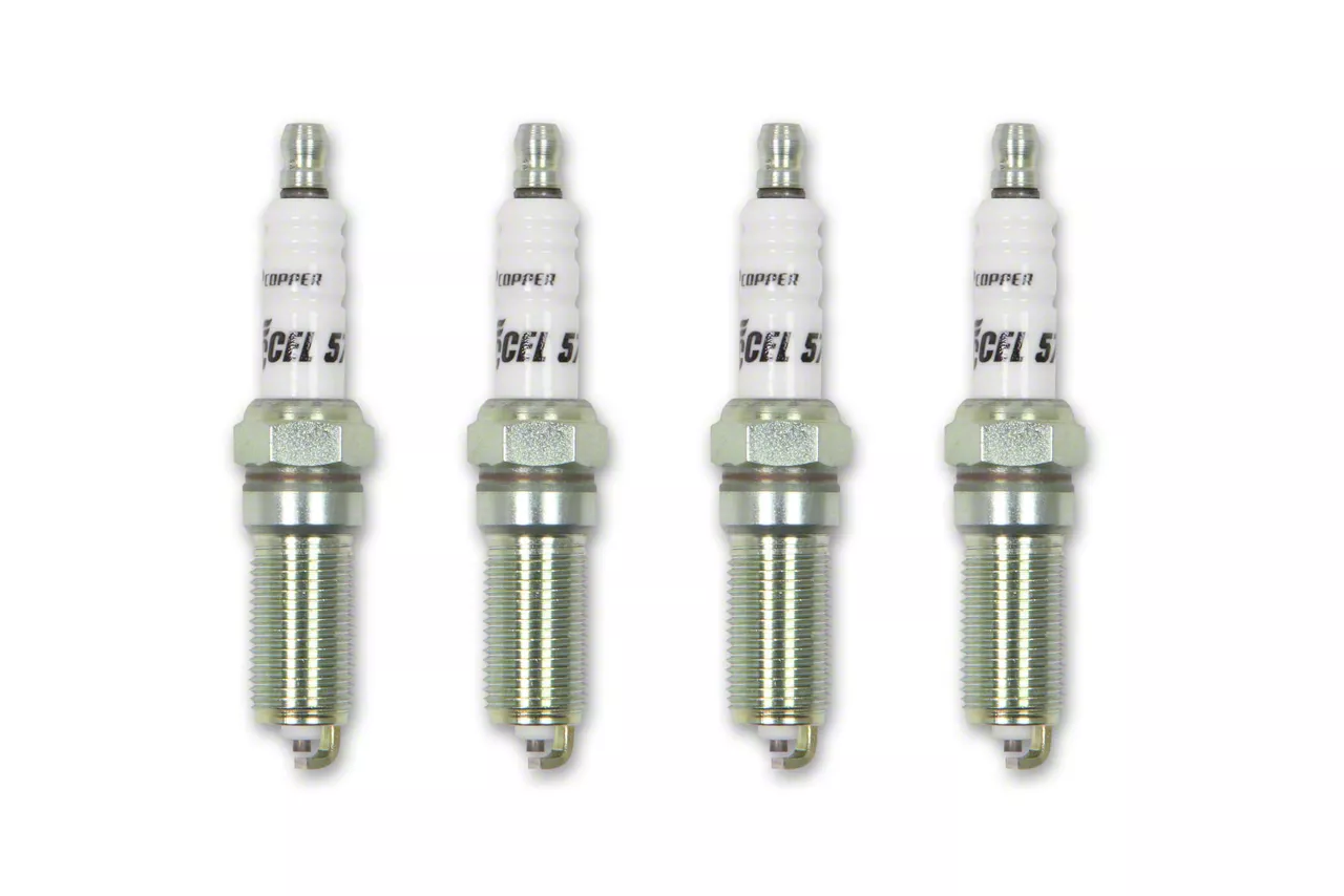 Accel HP Copper Spark Plugs; 2 Ranges Colder; 4-Pack (15-26 Mustang EcoBoost)