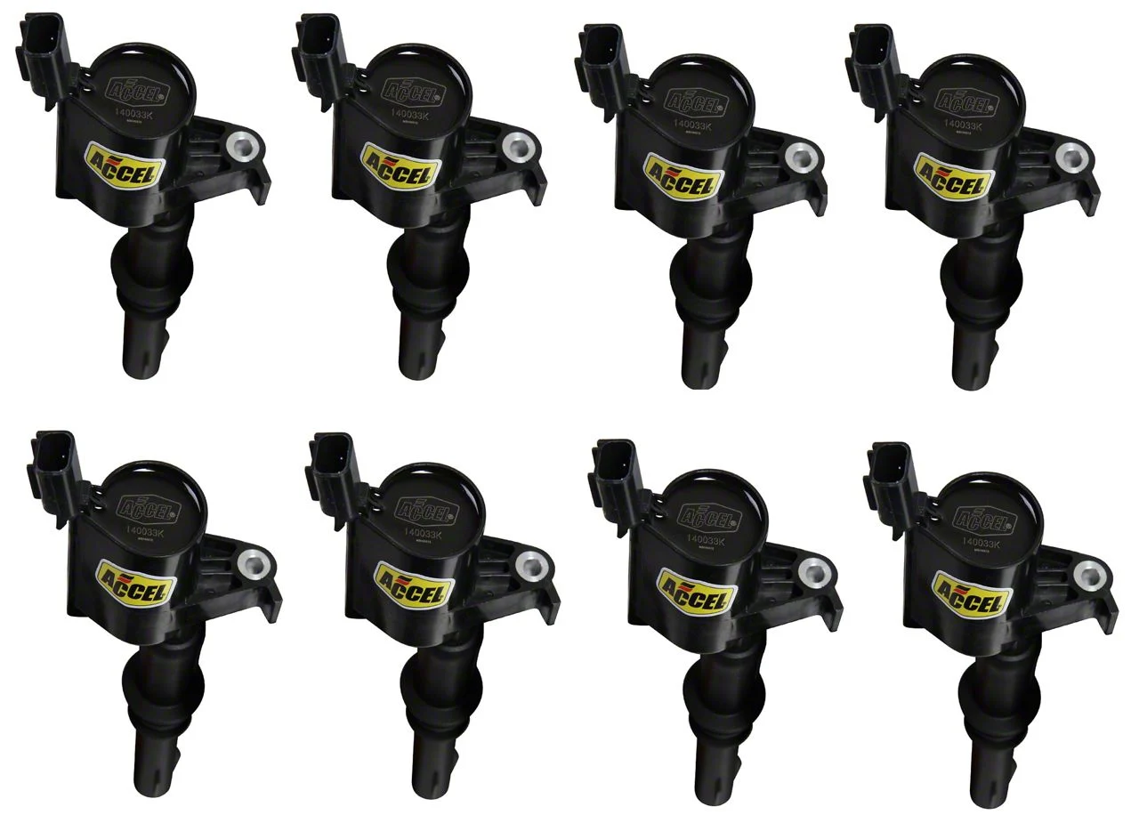 Accel SuperCoil Ignition Coils; Black; 8-Pack (05-08 Mustang GT)