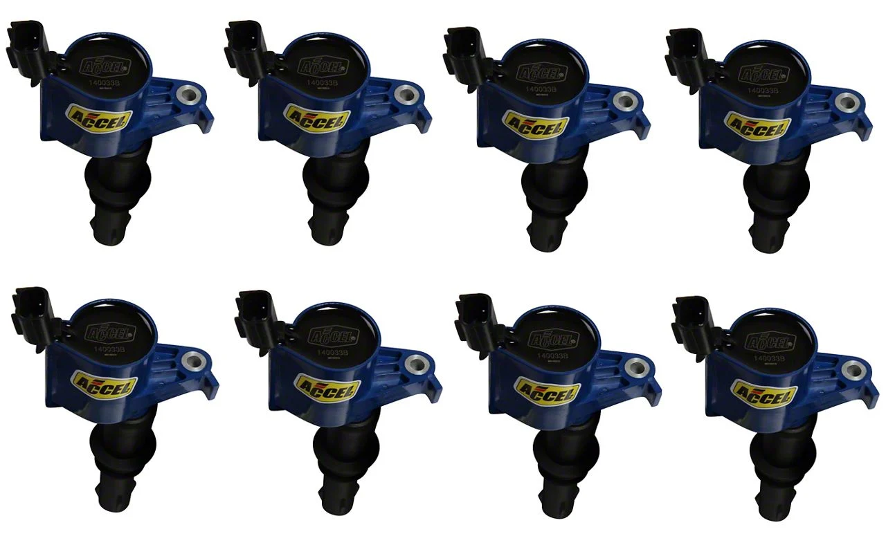 Accel SuperCoil Ignition Coils; Blue; 8-Pack (05-08 Mustang GT)
